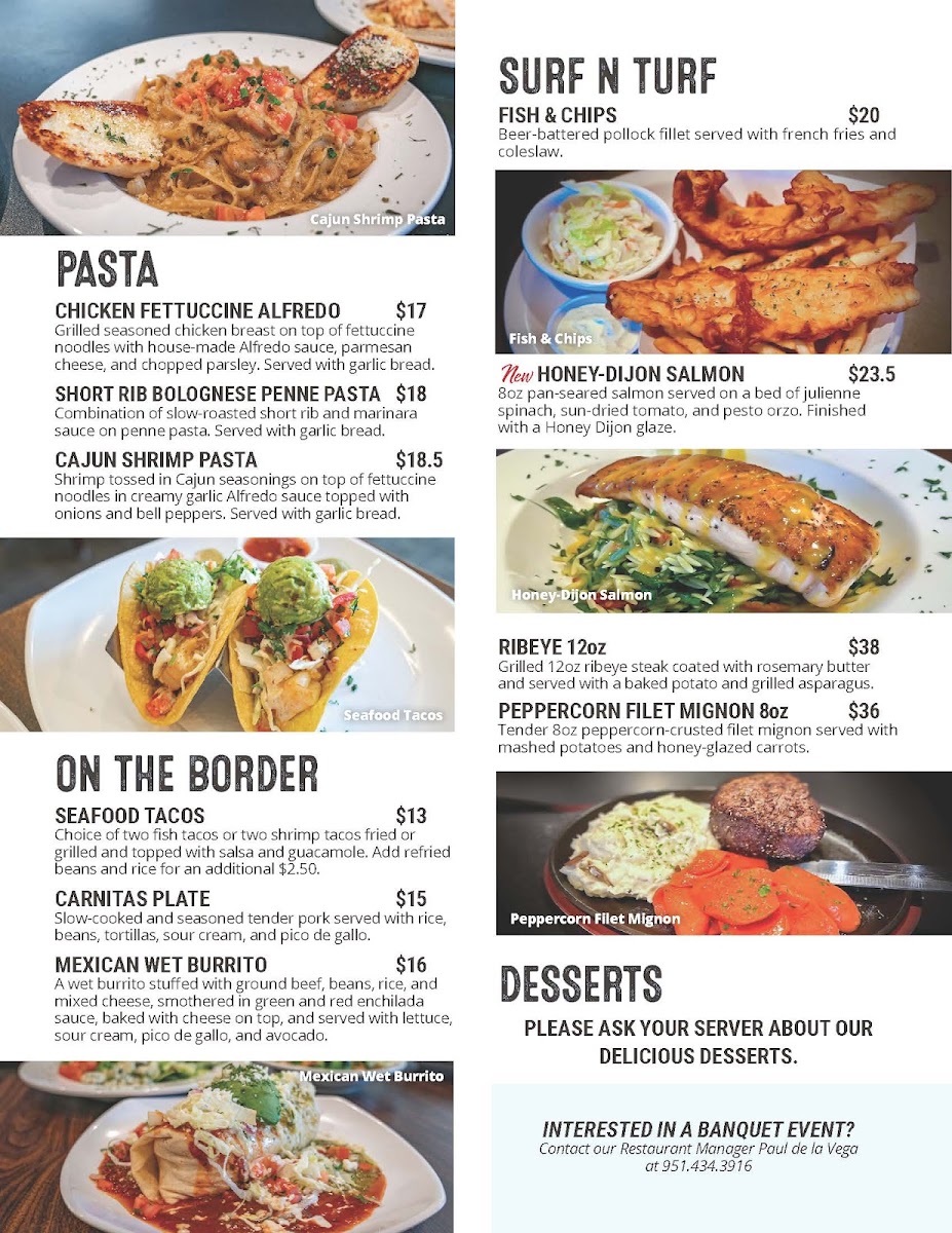 Menu Canyon Lake Golf & Country Club-1