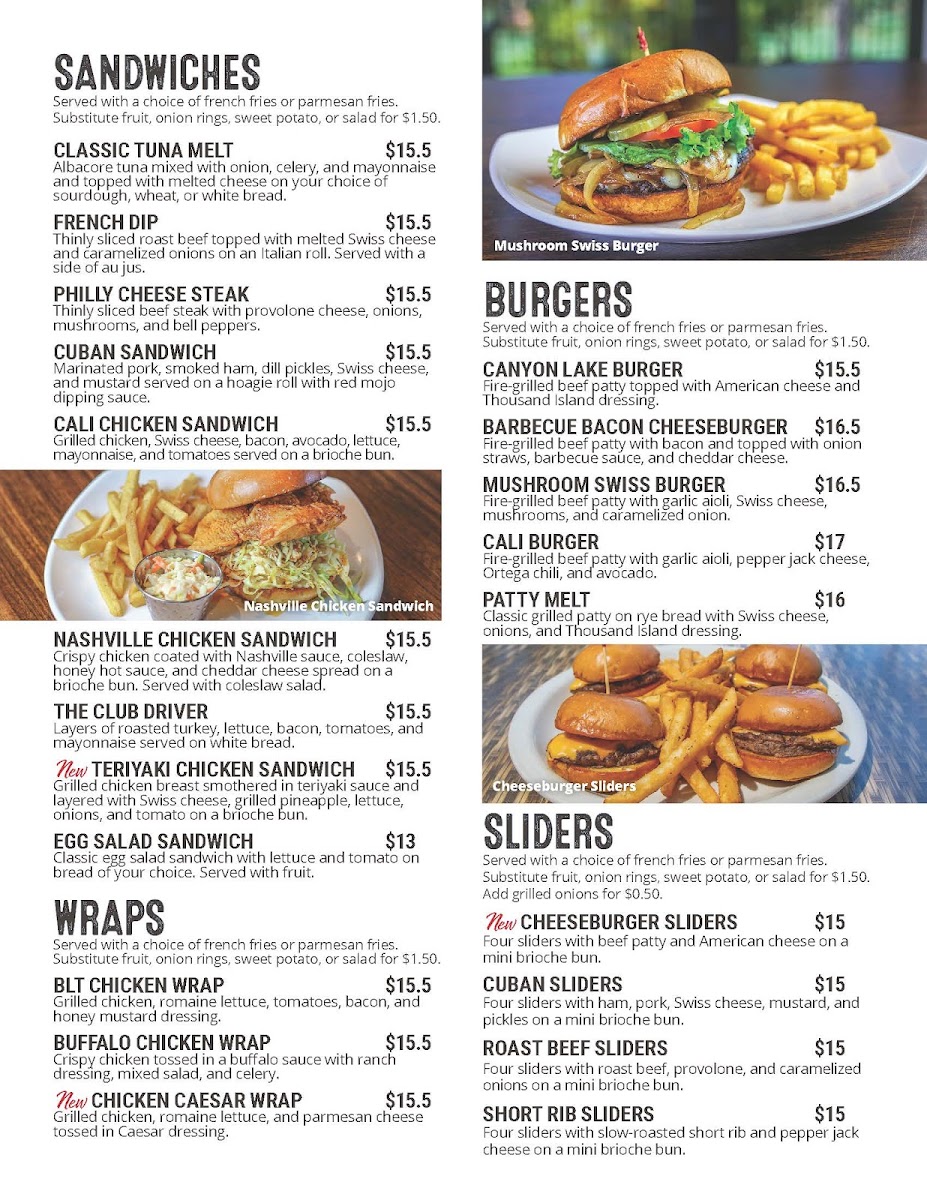 Menu Canyon Lake Golf & Country Club-4